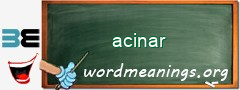 WordMeaning blackboard for acinar